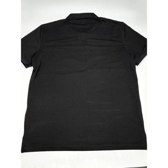 Versace Black Polo Shirt Gold Medusa Zipper Short Sleeve Menswear Large - Picture 7 of 8